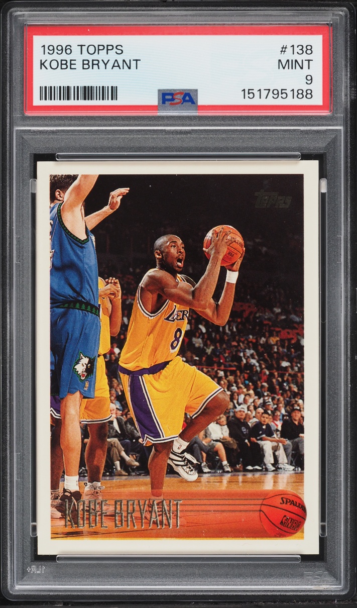 1996 Topps Basketball Kobe Bryant ROOKIE #138 PSA 9 MINT
