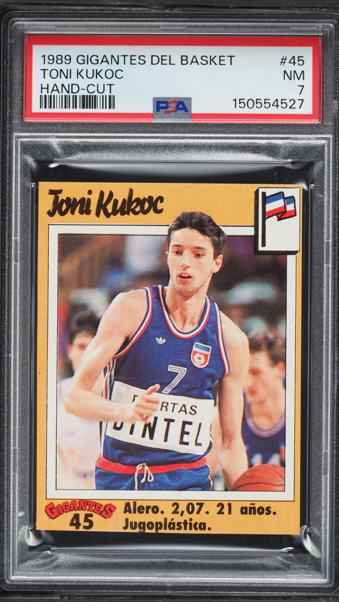1989 Gigantes Del Basket Toni Kukoc ROOKIE #45 PSA 7 NRMT