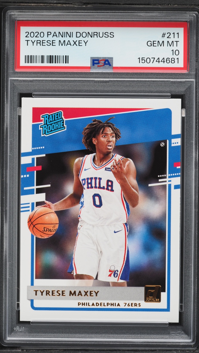 2020 Donruss Basketball Tyrese Maxey ROOKIE #211 PSA 10 GEM MINT