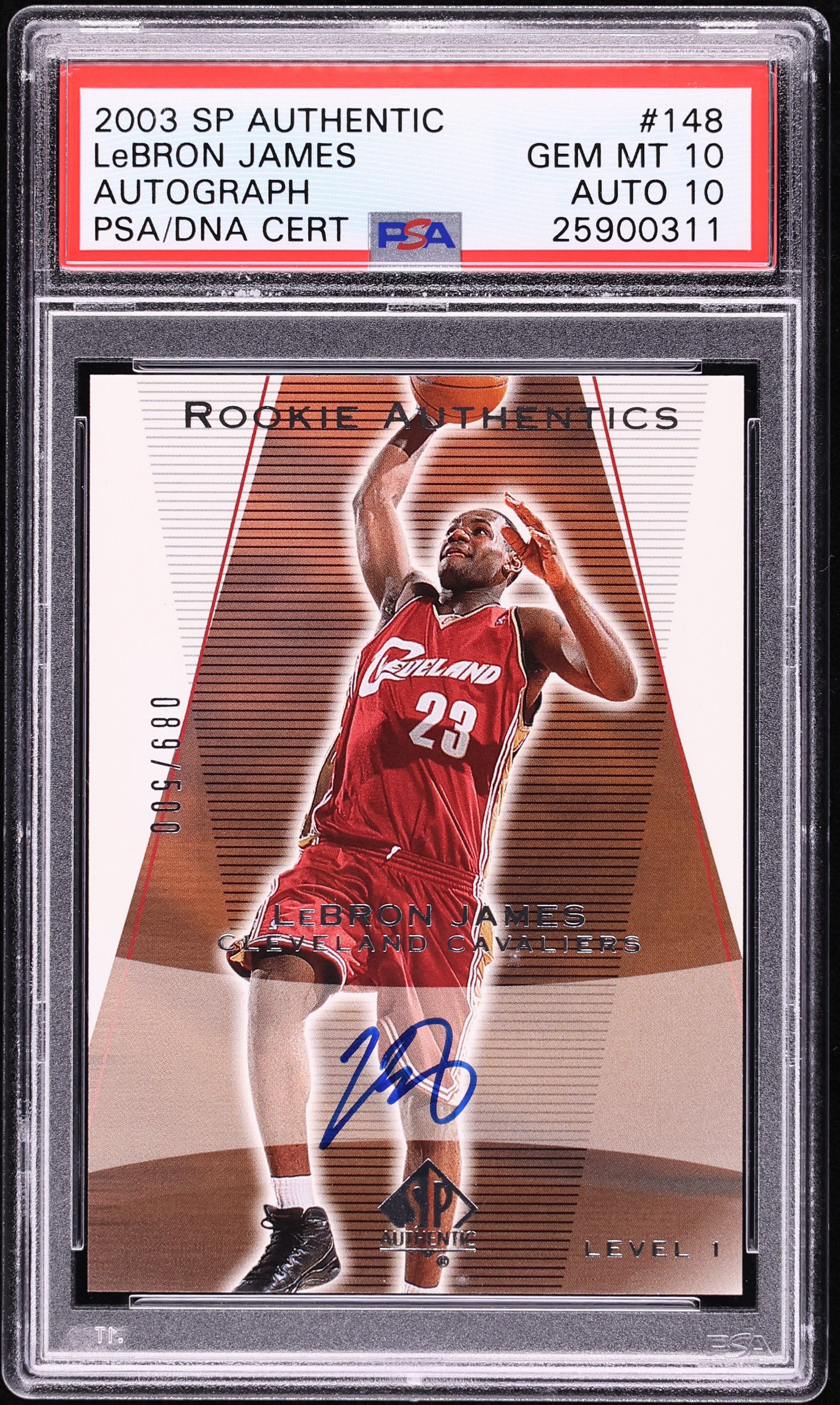 その他 PSA 10  Lebron  james 2003 SP Authentic LeBron James ROOKIE AUTO DNA 10 /500 #148
