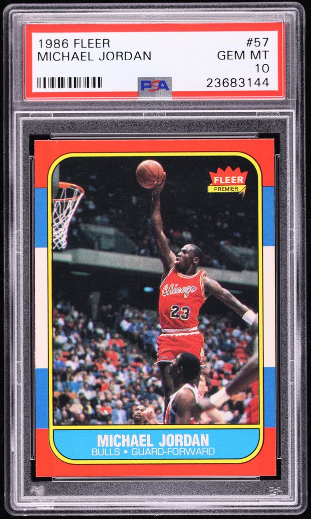 1986 Fleer Basketball Michael Jordan ROOKIE #57 PSA 10 GEM MINT