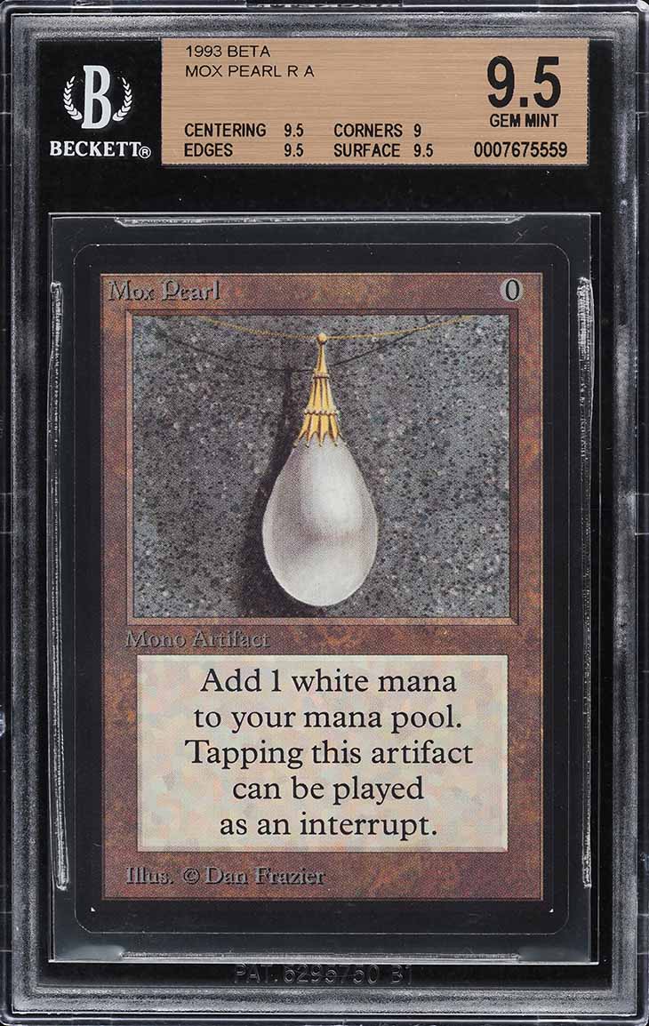 1993 Magic The Gathering MTG Beta Mox Pearl R A BGS 9.5 GEM MINT