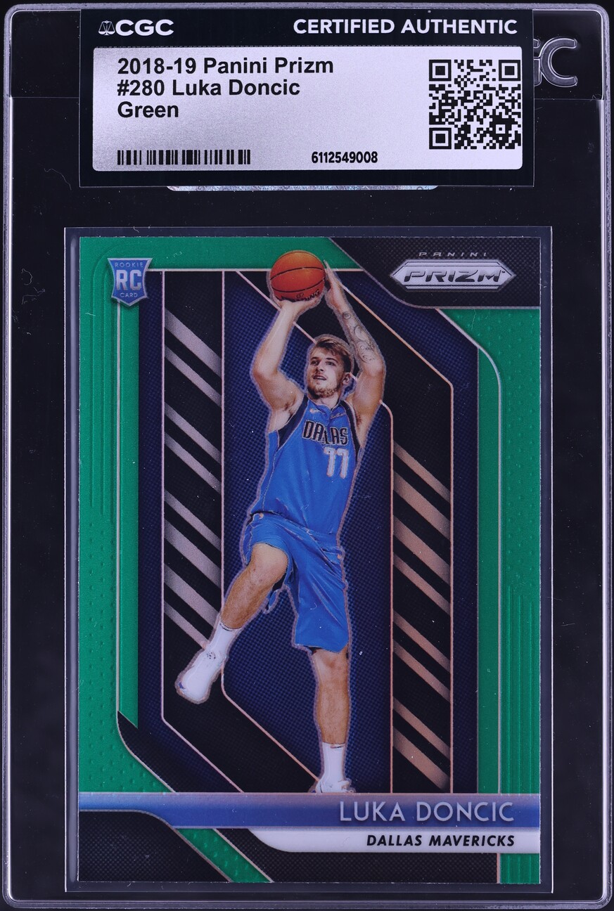2018 Panini Prizm Green Luka Doncic ROOKIE #280 CGC AUTH