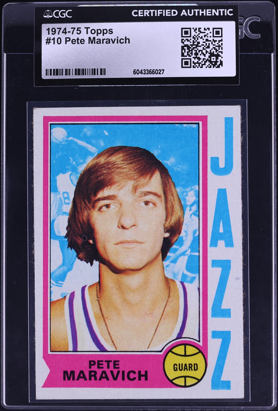 1974 Topps Basketball Pete Maravich #10 CGC AUTH