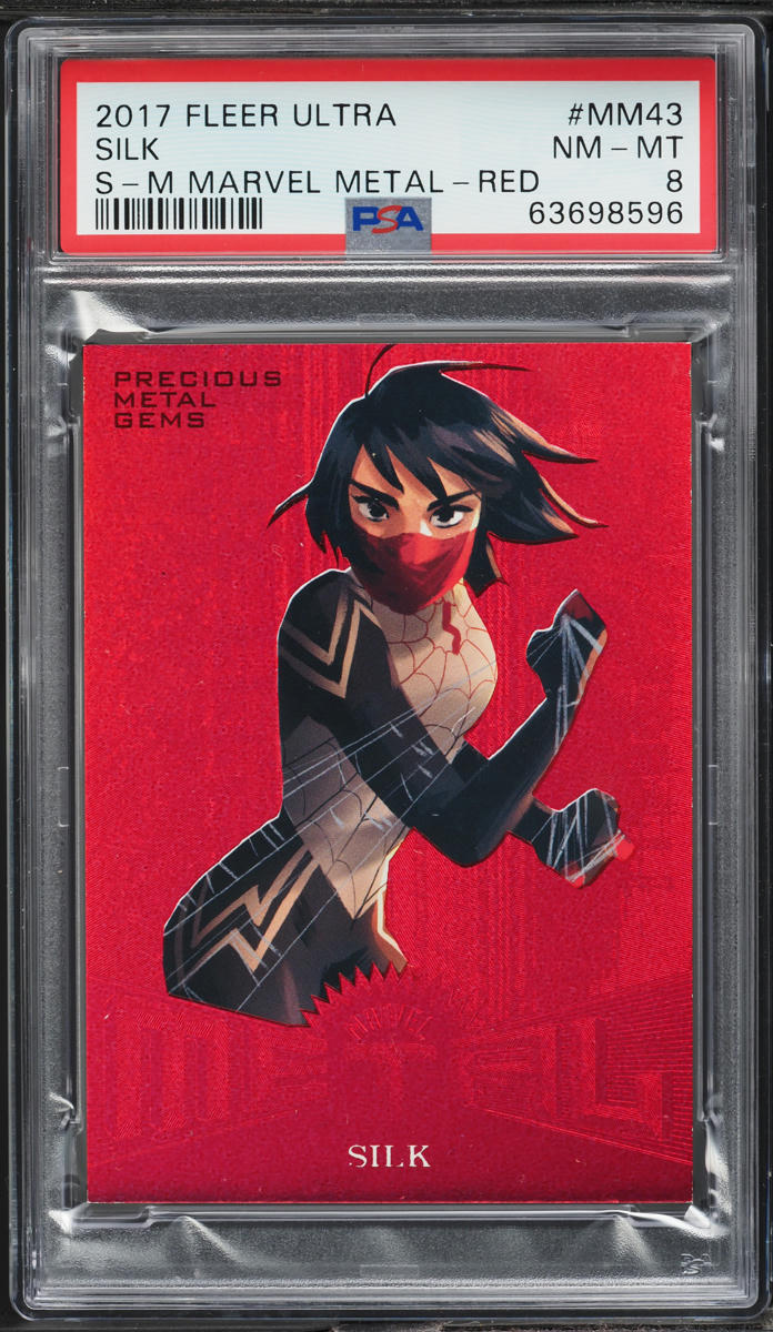 2017 Ultra Marvel Precious Metal Gems PMG Red Silk /99 #MM43 PSA 8 NM-MT