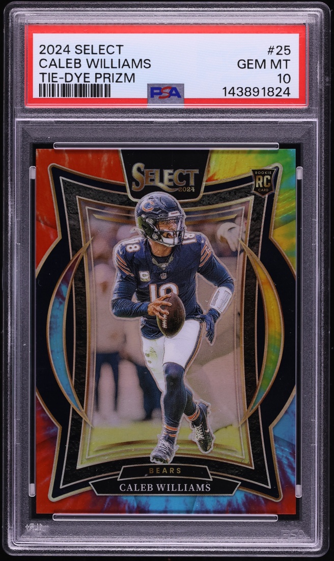 2024 Select Concourse Tie-Dye Prizm Caleb Williams ROOKIE /25 #25 PSA 10 GEM MINT