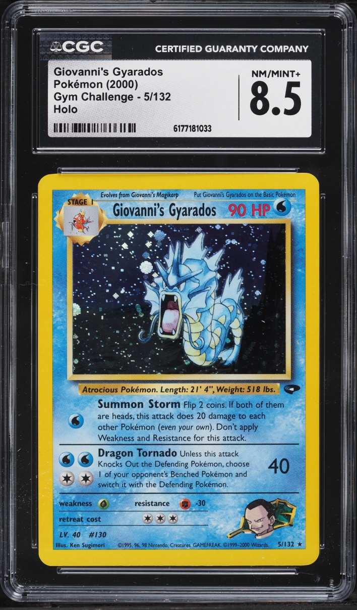 2000 Pokemon Gym Challenge Holo Giovanni's Gyarados #5 CGC 8.5 NM-MT+
