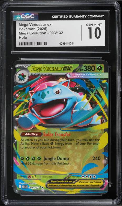 2025 Pokemon Japanese Mega Brave Holo Mega Venusaur ex #003 CGC 10
