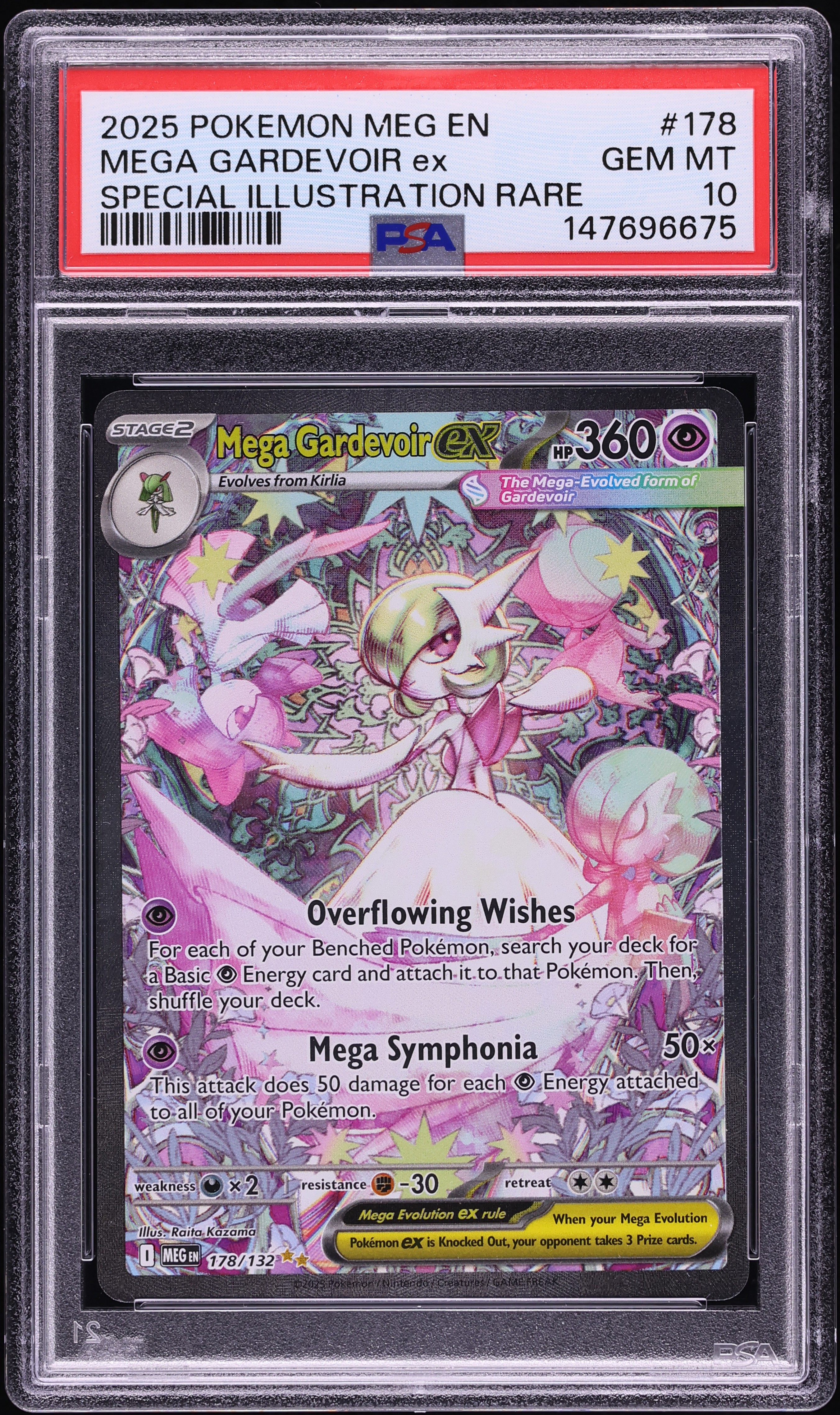 2025 Pokemon Mega Evolution SIR Mega Gardevoir ex #178 PSA 10 GEM MINT