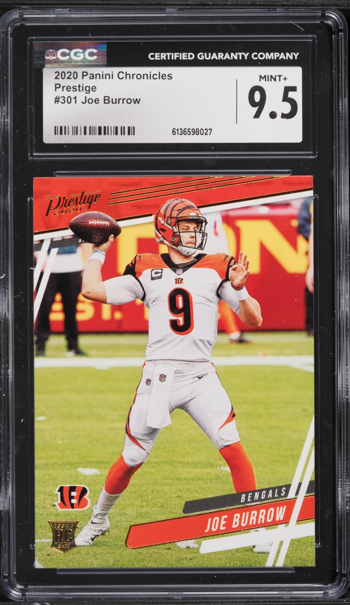 2020 Panini Chronicles Prestige Joe Burrow ROOKIE #301 CGC 9.5 MINT+