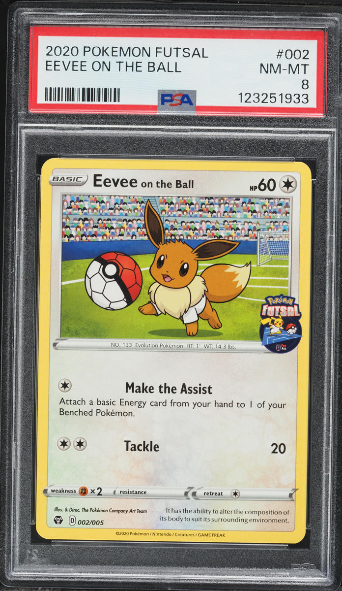 2020 Pokemon Sword & Shield Futsal Eevee On The Ball #2 PSA 8 NM-MT
