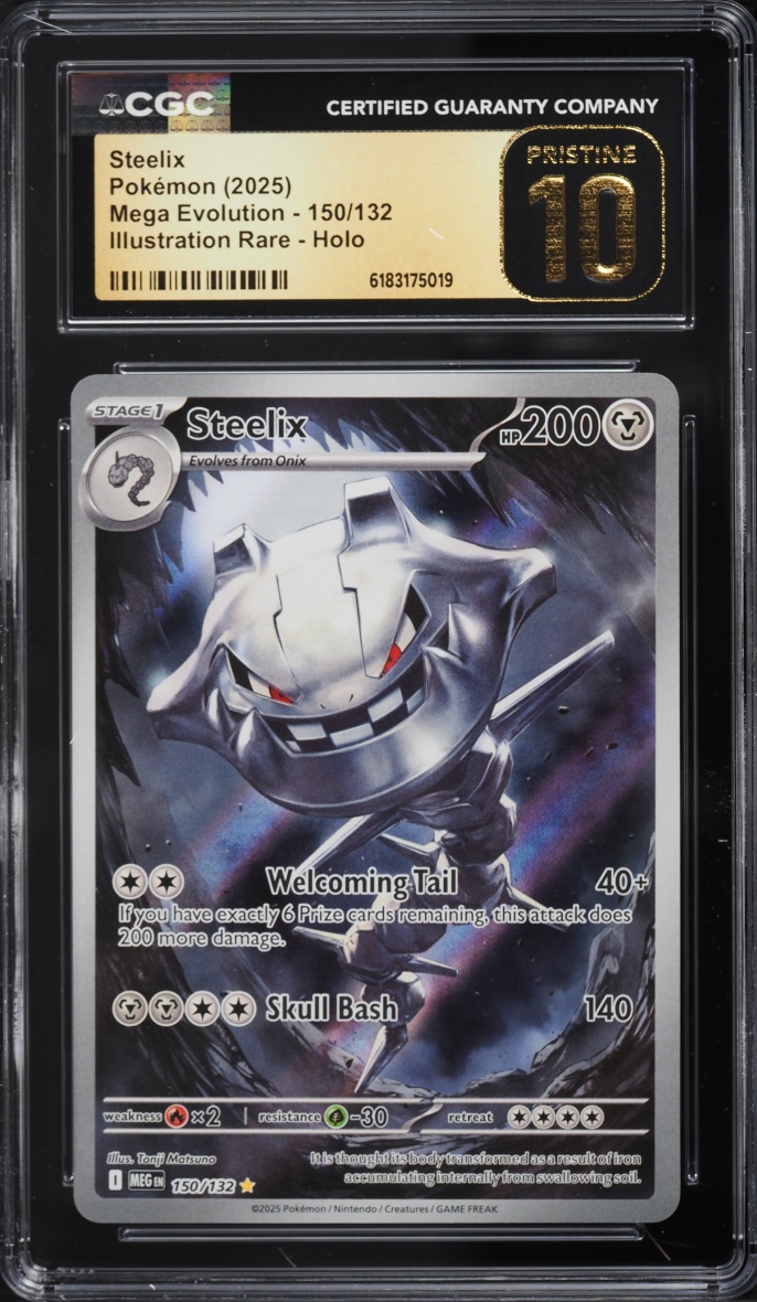 2025 Pokemon Mega Evolution IR Steelix #150 CGC 10 PRISTINE
