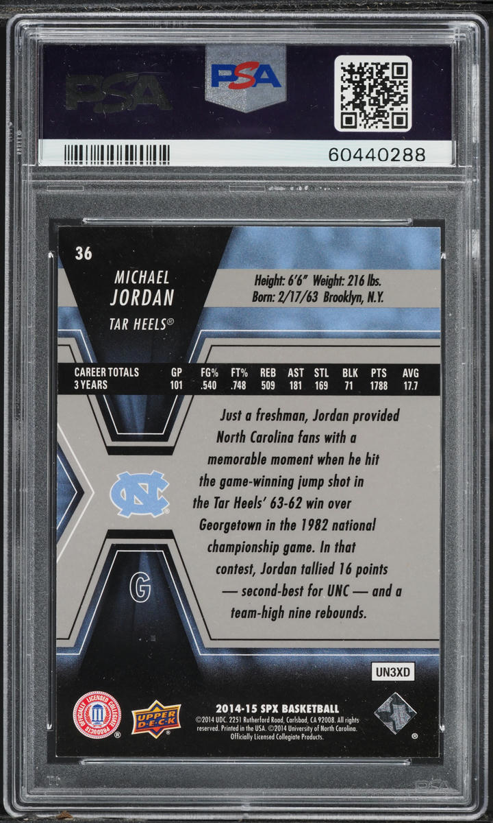 2014 SPx Basketball Michael Jordan #36 PSA 9 MINT