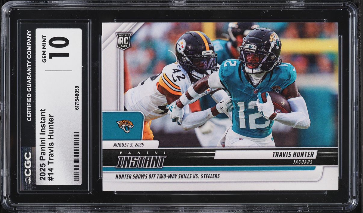 2025 Panini Instant Travis Hunter ROOKIE /992 #14 CGC 10 GEM MINT