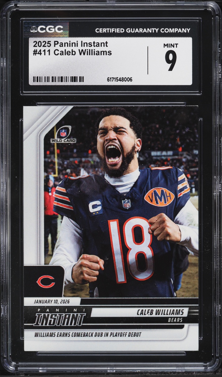 2025 Panini Instant Caleb Williams /846 #411 CGC 9 MINT