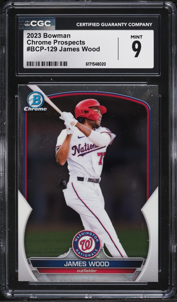 2023 Bowman Chrome James Wood PROSPECT #BCP-129 CGC 9 MINT