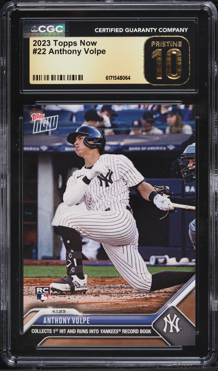 2023 Topps Now Anthony Volpe ROOKIE #22 CGC 10 PRISTINE