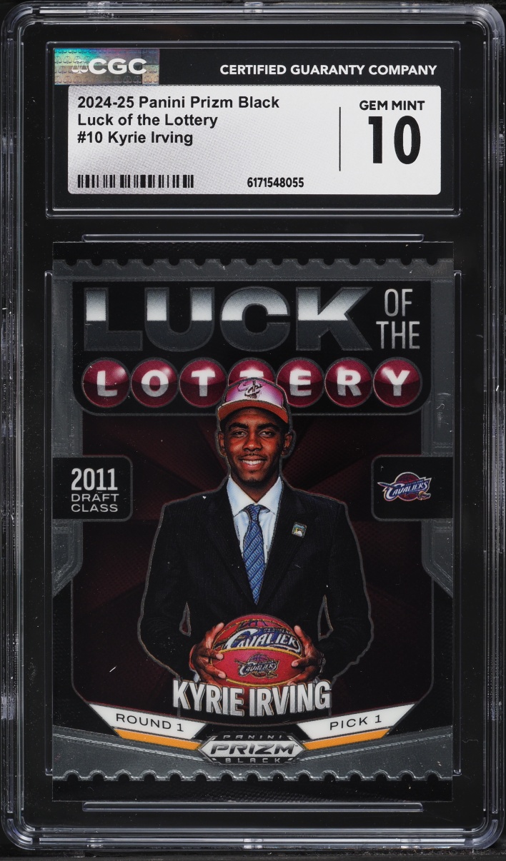 2024 Panini Prizm Black Luck Of The Lottery Kyrie Irving #10 CGC 10 GEM MINT