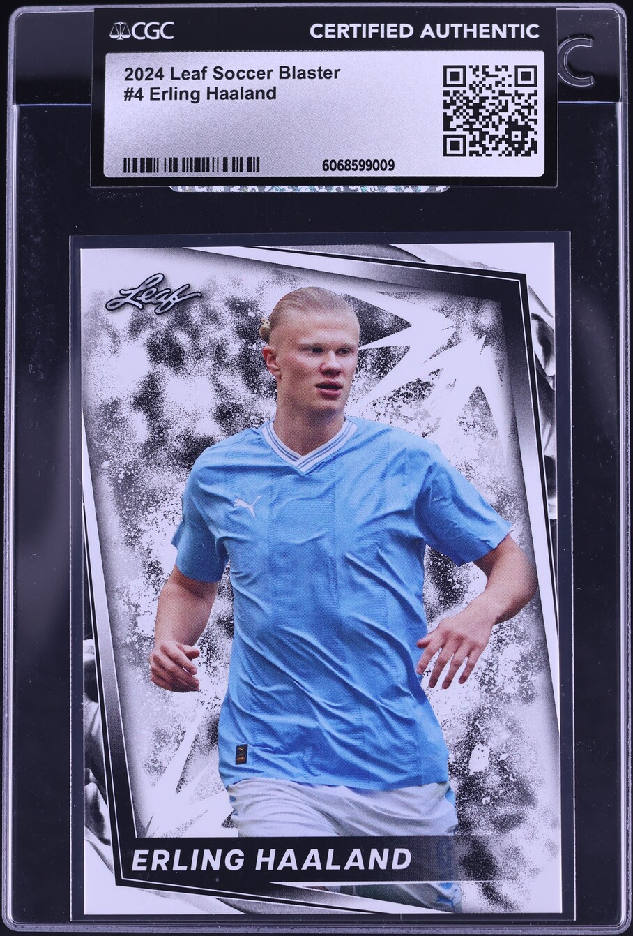 2024 Leaf Soccer Blaster Erling Haaland #4 CGC AUTH