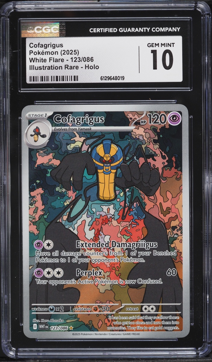 2025 Pokemon Scarlet & Violet White Flare IR Cofagrigus #123 CGC 10 GEM MINT
