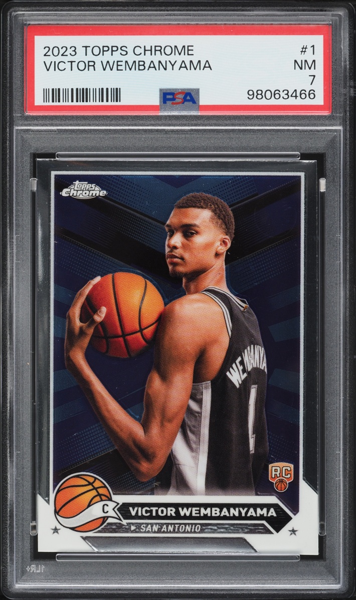 2023 Topps Chrome Victor Wembanyama ROOKIE #1 PSA 7 NRMT