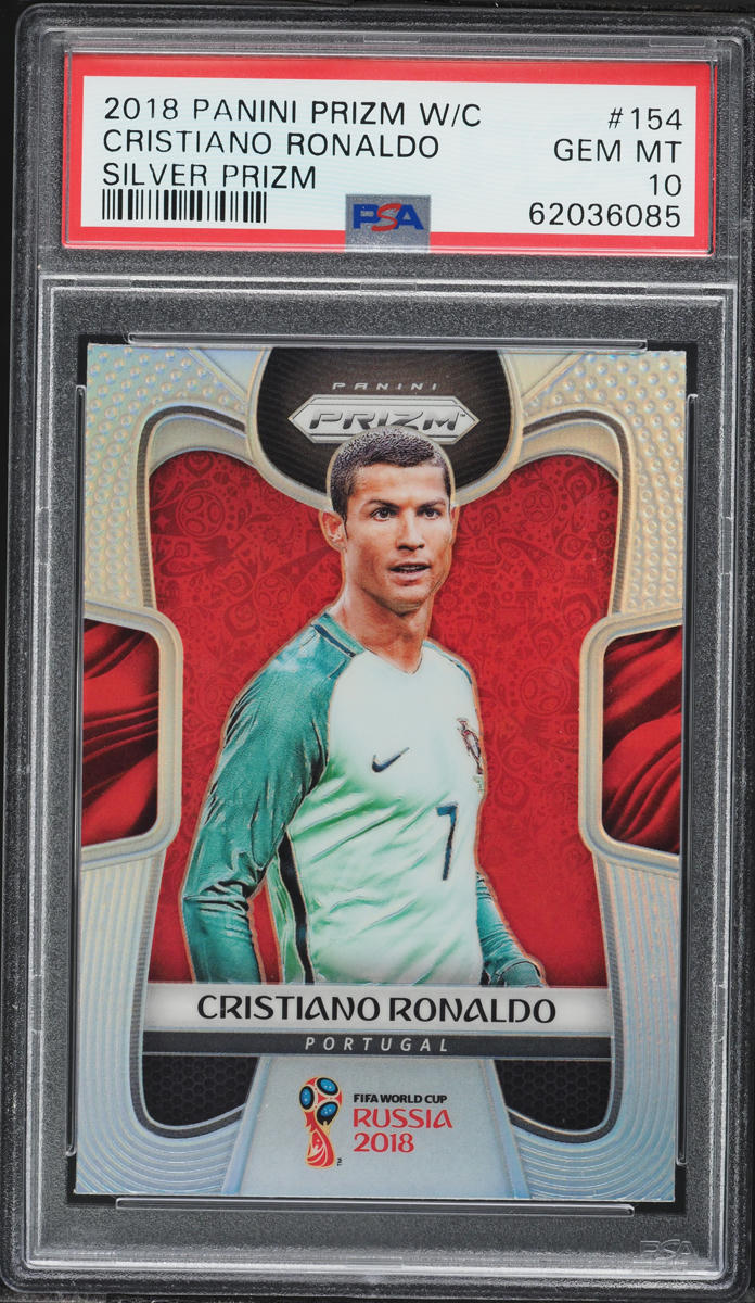 2018 Panini Prizm World Cup Silver Cristiano Ronaldo #154 PSA 10 GEM MINT