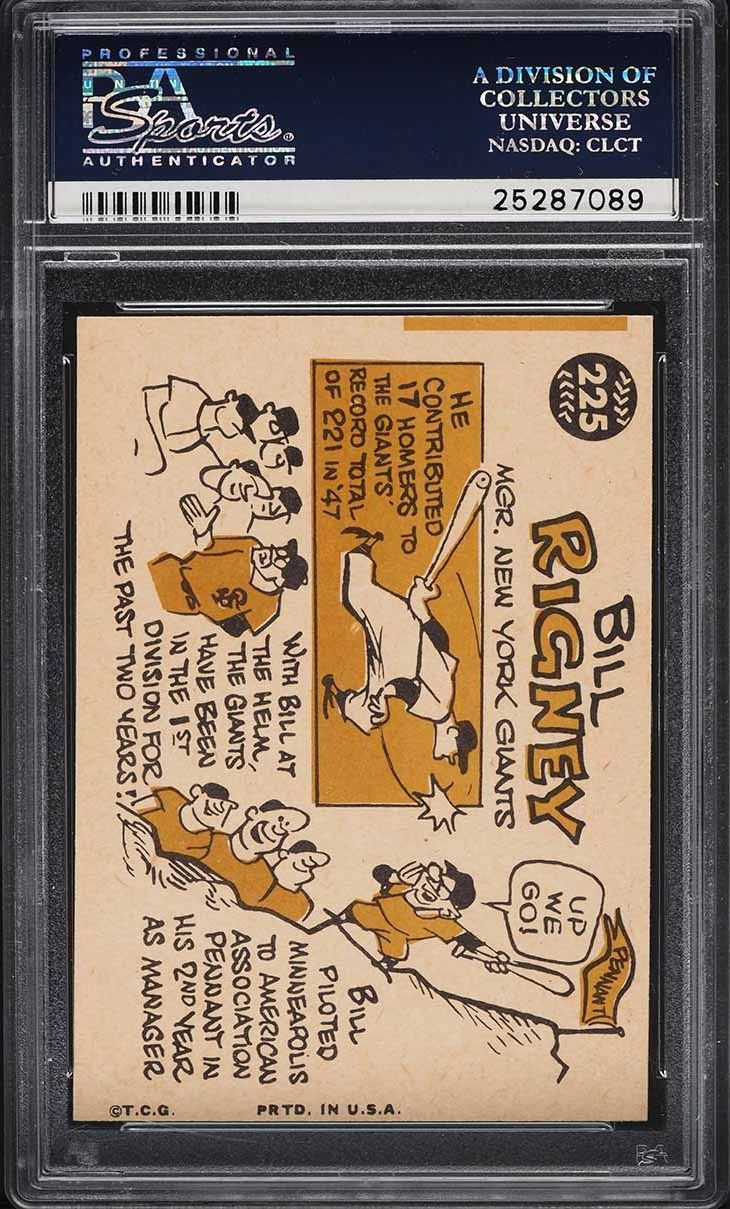 1960 Topps Bill Rigney #225 PSA 8 NM-MT