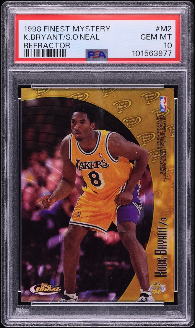 1998 Finest Mystery Refractor Kobe Bryant Shaquille O'Neal #M2 PSA 10 GEM MINT - Photo 1