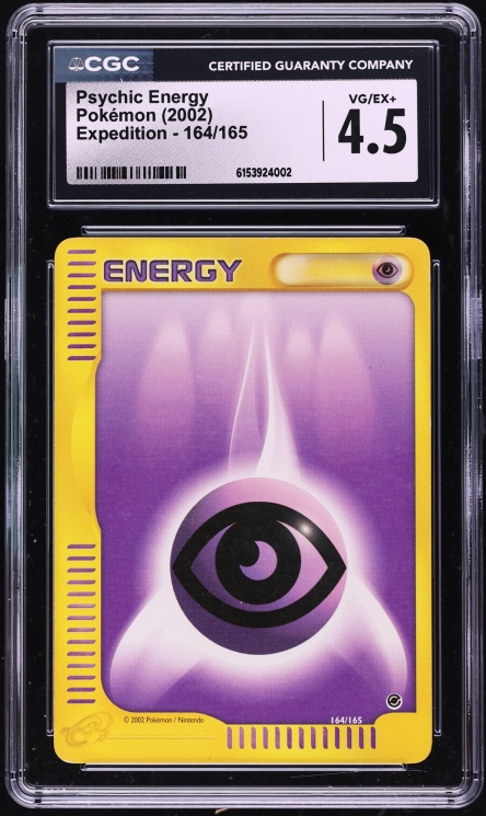 2002 Pokemon Expedition Psychic Energy #164 CGC 4.5 VGEX+