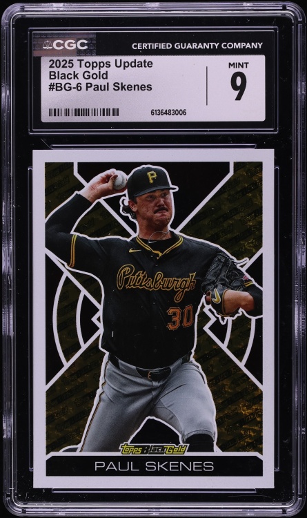 2025 Topps Update Black Gold Paul Skenes #BG-6 CGC 9 MINT