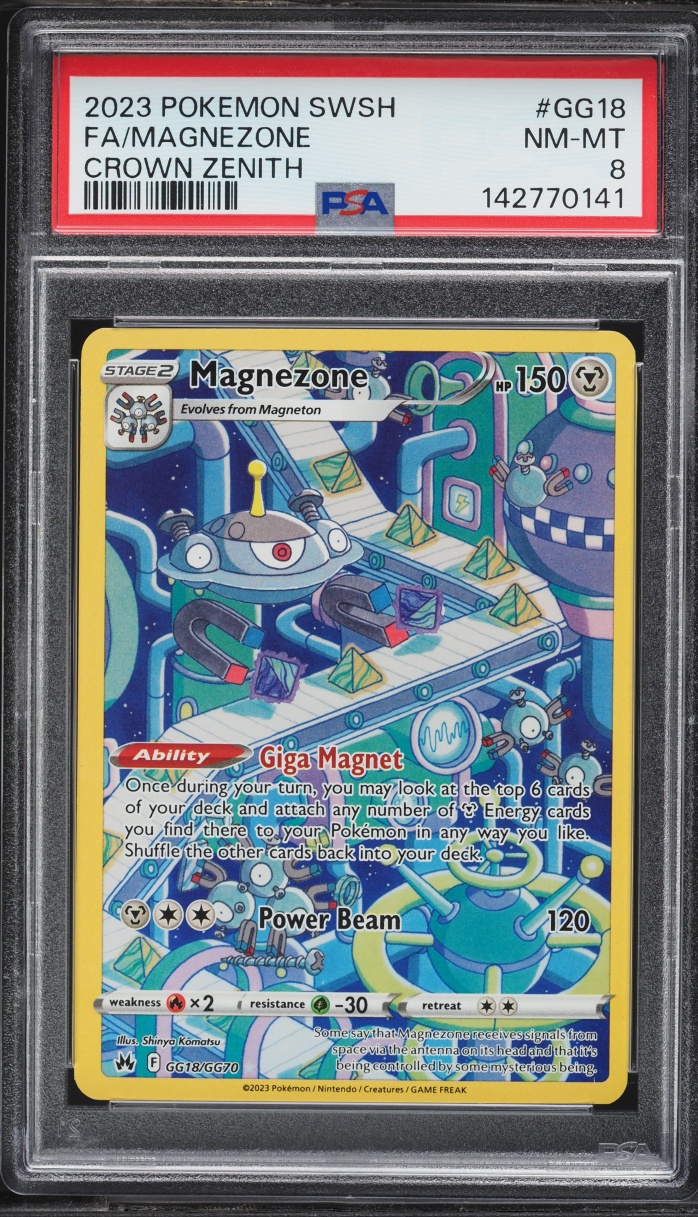 2023 Pokemon Sword & Shield Crown Zenith Alt Art Magnezone #GG18 PSA 8 NM-MT
