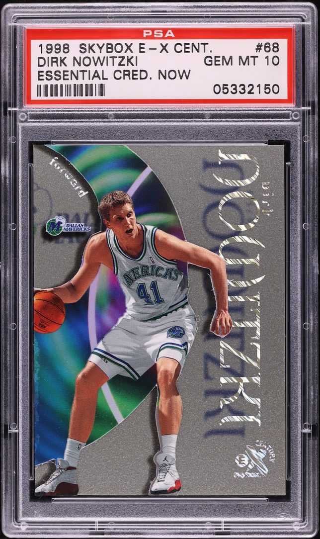 1998 Skybox E-X Essential Credentials Now Dirk Nowitzki ROOKIE /68 #68 PSA 10