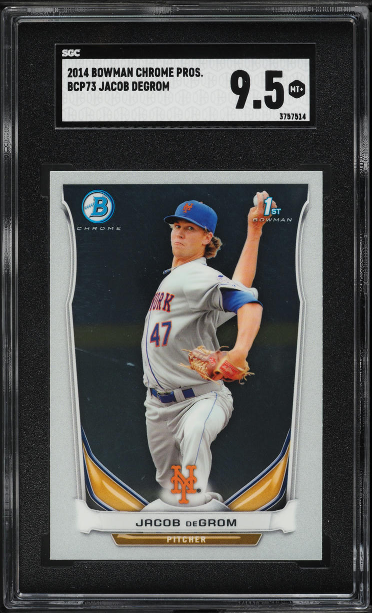 2014 Bowman Chrome Jacob Degrom PROSPECT #BCP73 SGC 9.5 MINT+