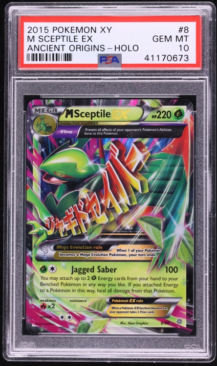 2015 Pokemon XY Ancient Origins M Sceptile EX #8 PSA 10 GEM MINT