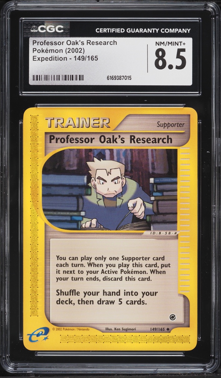 2002 Pokemon Expedition Professor Oak's Research #149 CGC 8.5 NM-MT+