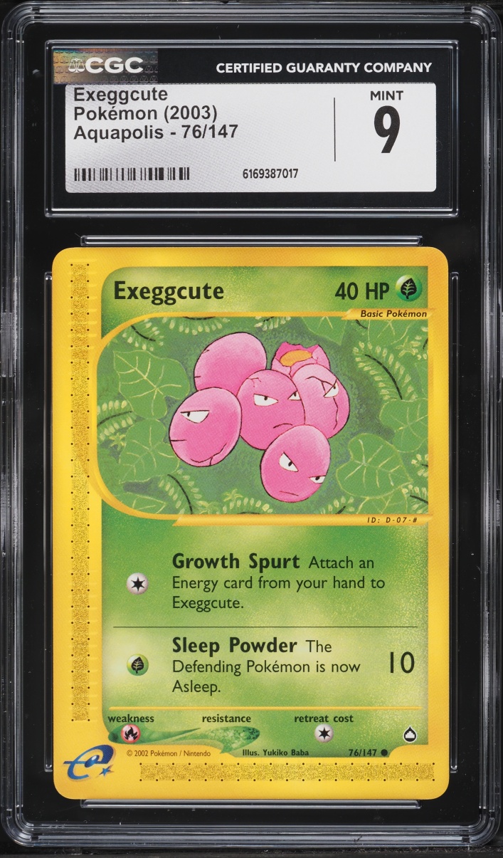 2003 Pokemon Aquapolis Exeggcute #76 CGC 9 MINT