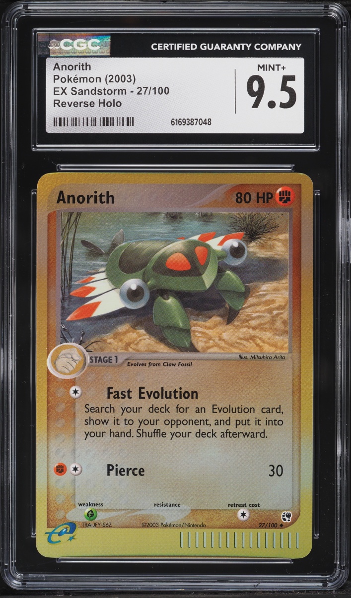 2003 Pokemon EX Sandstorm Reverse Holo Anorith #27 CGC 9.5 MINT+