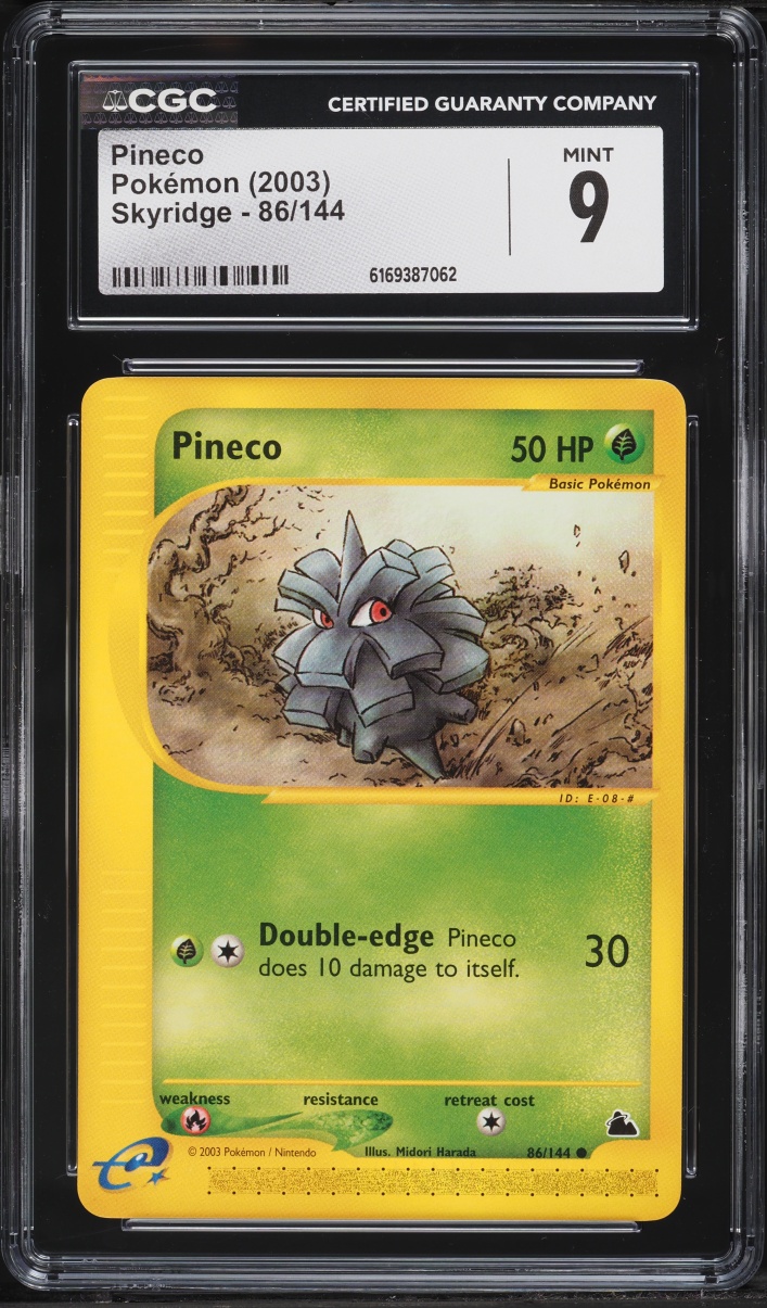 2003 Pokemon EX Skyridge Pineco #86 CGC 9 MINT
