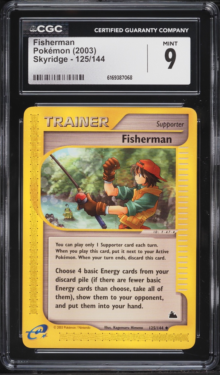 2003 Pokemon E-Card Skyridge Fisherman #125 CGC 9 MINT