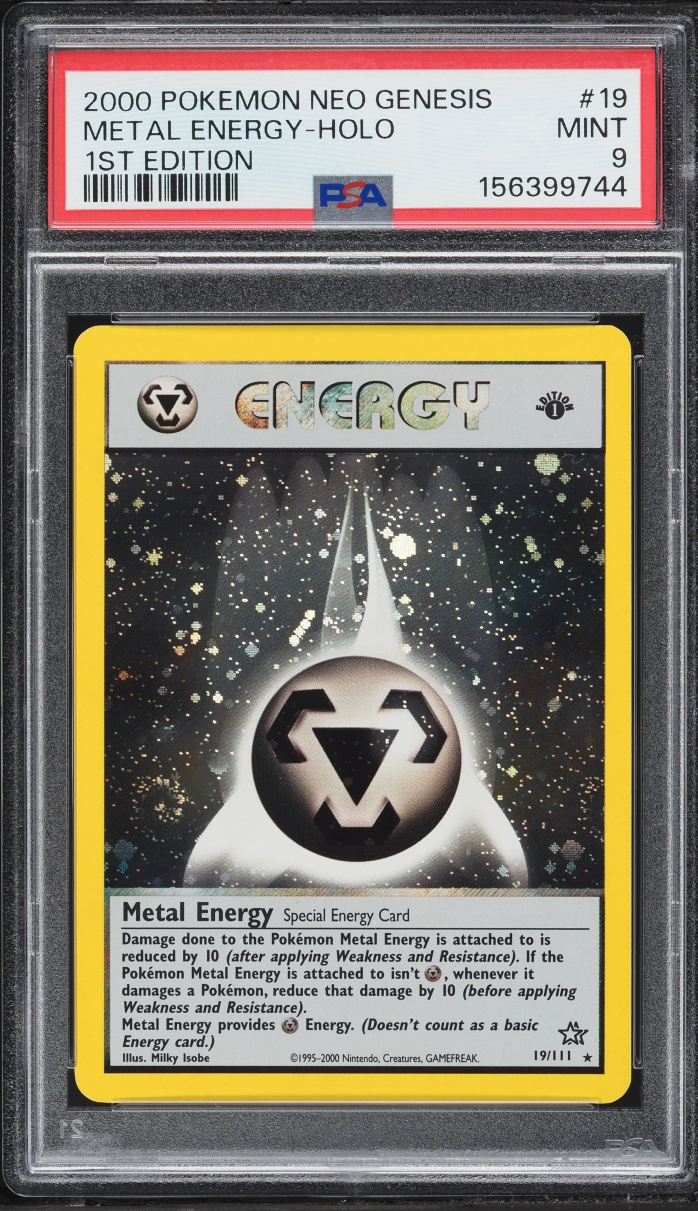 2000 Pokemon Neo Genesis 1st Edition Holo Metal Energy #19 PSA 9 MINT