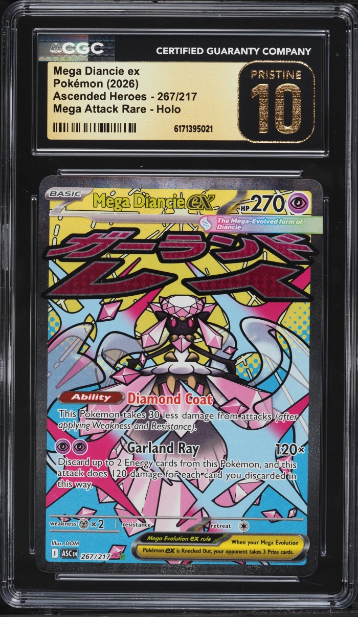 2026 Pokemon Mega Evolution Ascended Heroes MA Mega Diancie ex #267 CGC 10 PRISTINE