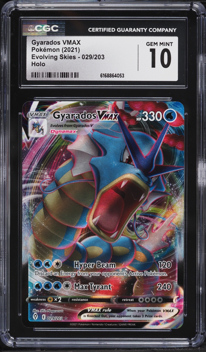 2021 Pokemon Sword & Shield Evolving Skies Full Art Gyarados VMAX #29 CGC 10 GEM MINT