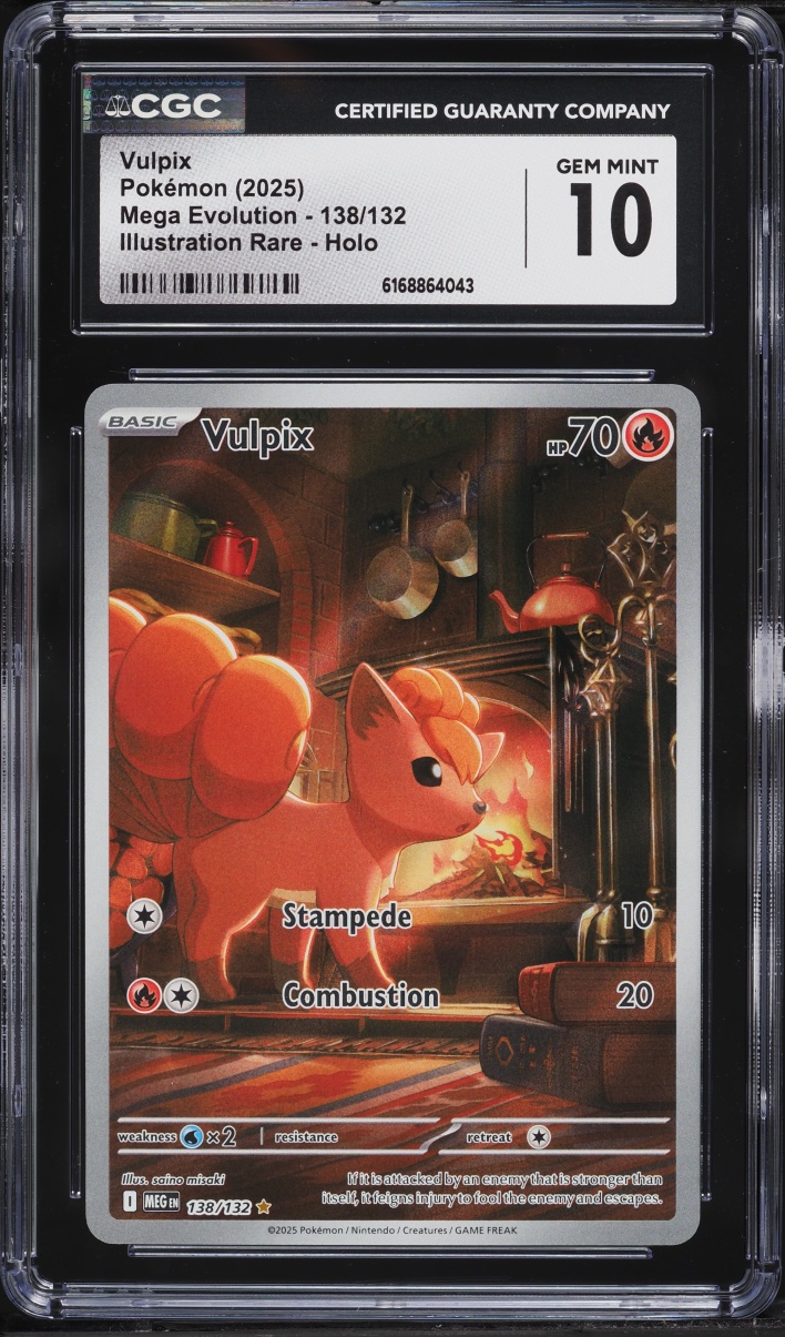 2025 Pokemon Mega Evolution IR Vulpix #138 CGC 10 GEM MINT