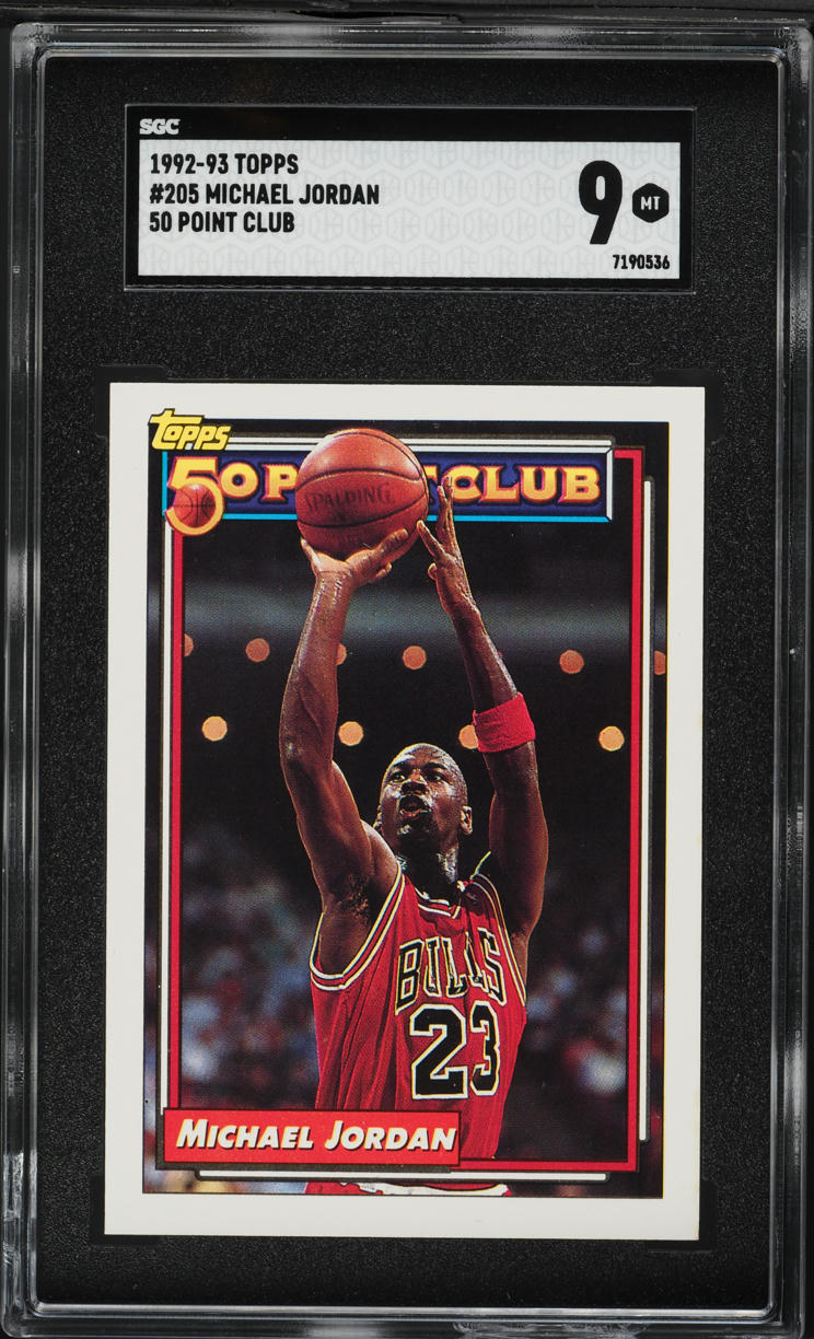 1992 Topps 50 Point Club Michael Jordan #205 SGC 9 MINT