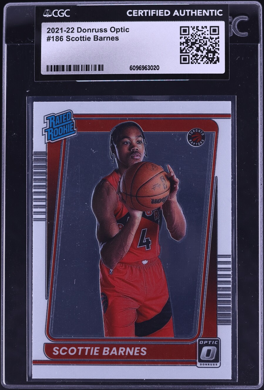 2021 Donruss Optic Scottie Barnes ROOKIE #186 CGC AUTH