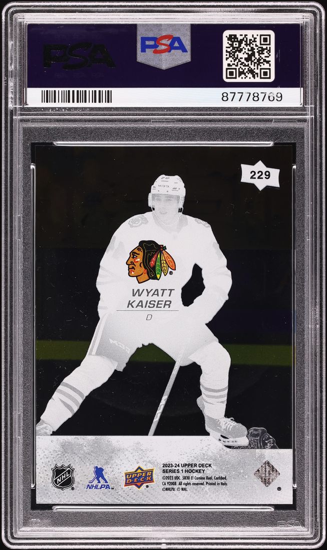 2023 Upper Deck Young Guns Clear Cut Wyatt Kaiser ROOKIE #229 PSA 10 GEM MINT