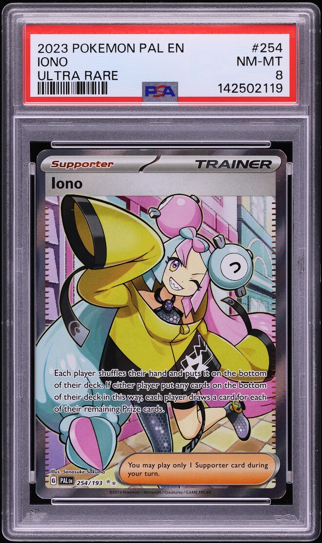 2023 Pokemon Scarlet & Violet Paldea Evolved Full Art Iono #254 PSA 8 NM-MT