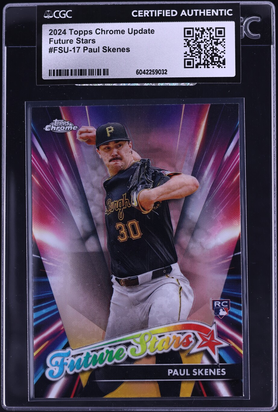 2024 Topps Chrome Update Future Stars Paul Skenes ROOKIE #FSU-17 CGC AUTH