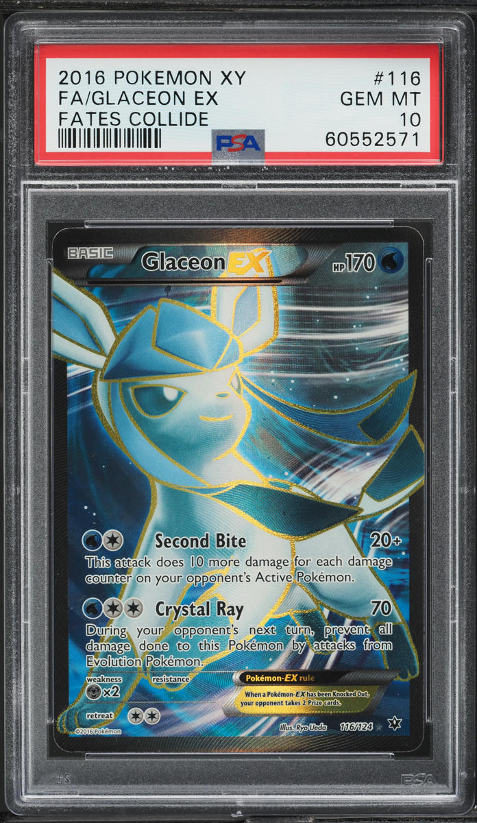 2016 Pokemon XY Fates Collide Full Art Glaceon EX #116 PSA 10 GEM MINT