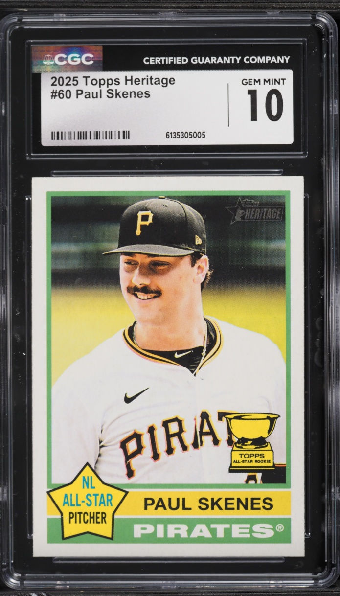 2025 Topps Heritage Paul Skenes #60 CGC 10 GEM MINT